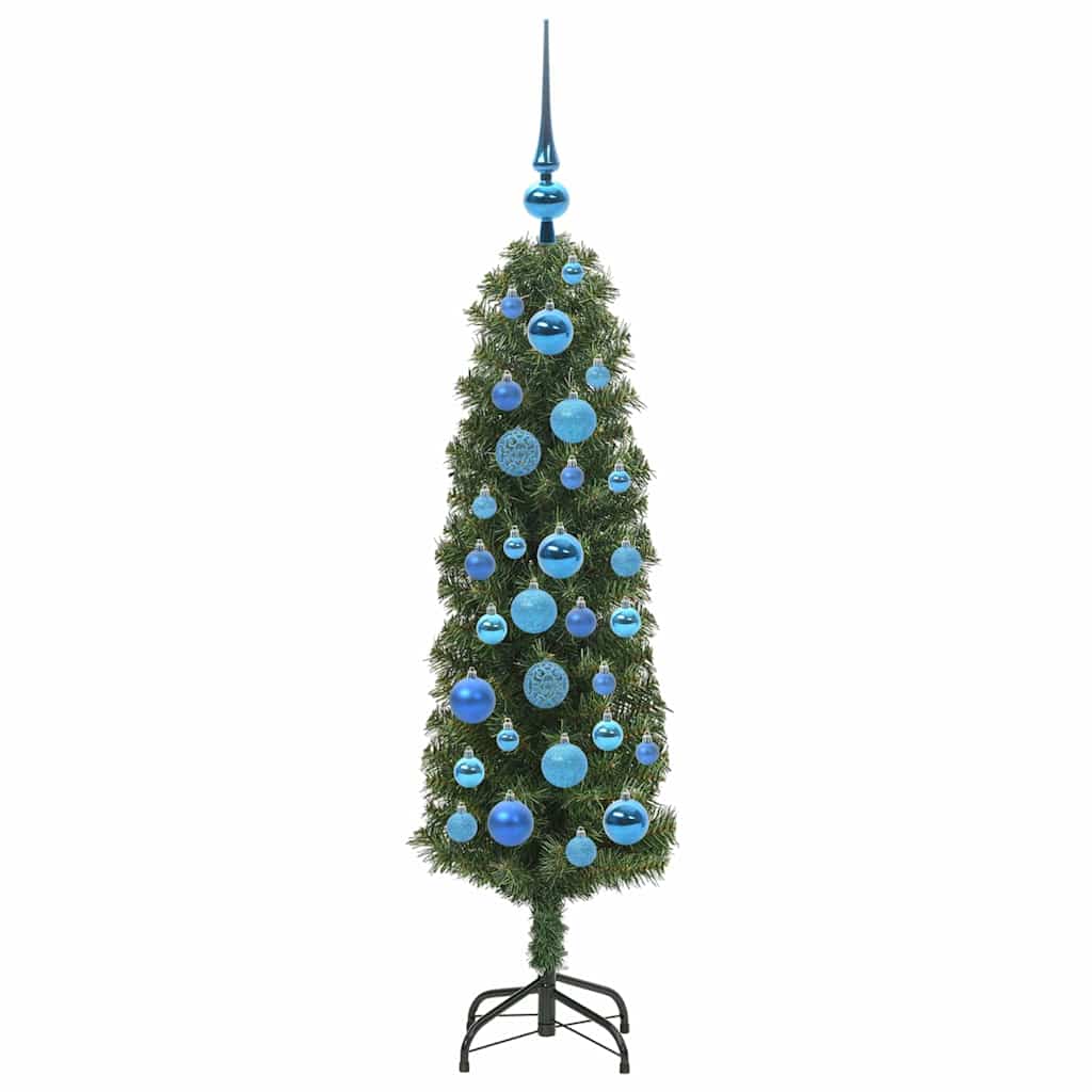 Kunstigt juletræ med stativ Grøn 120 cm PVC og Stål og Plastik
