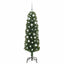 Kunstigt juletræ med stativ Grøn 150 cm PVC og Stål og Plastik