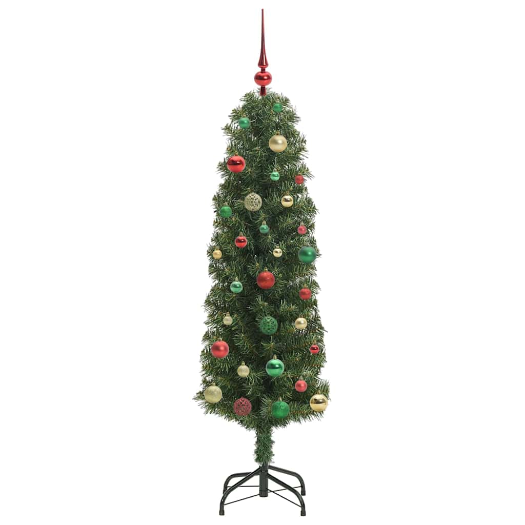 Kunstigt juletræ med stativ Grøn 150 cm PVC og Stål og Plastik