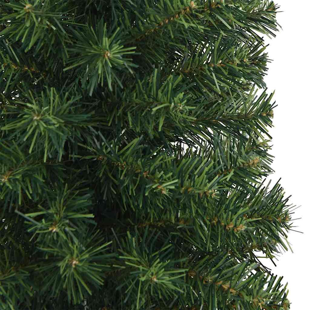 Kunstigt juletræ med stativ Grøn 240 cm PVC og Stål og Plastik