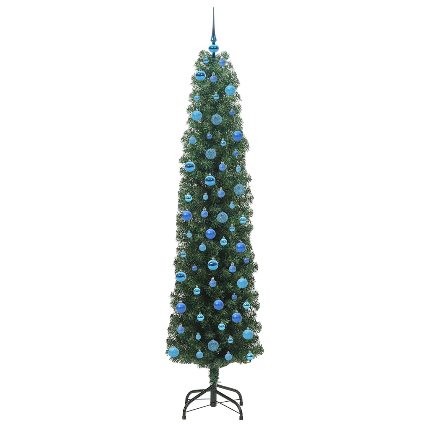 Kunstigt juletræ med stativ Grøn 240 cm PVC og Stål og Plastik