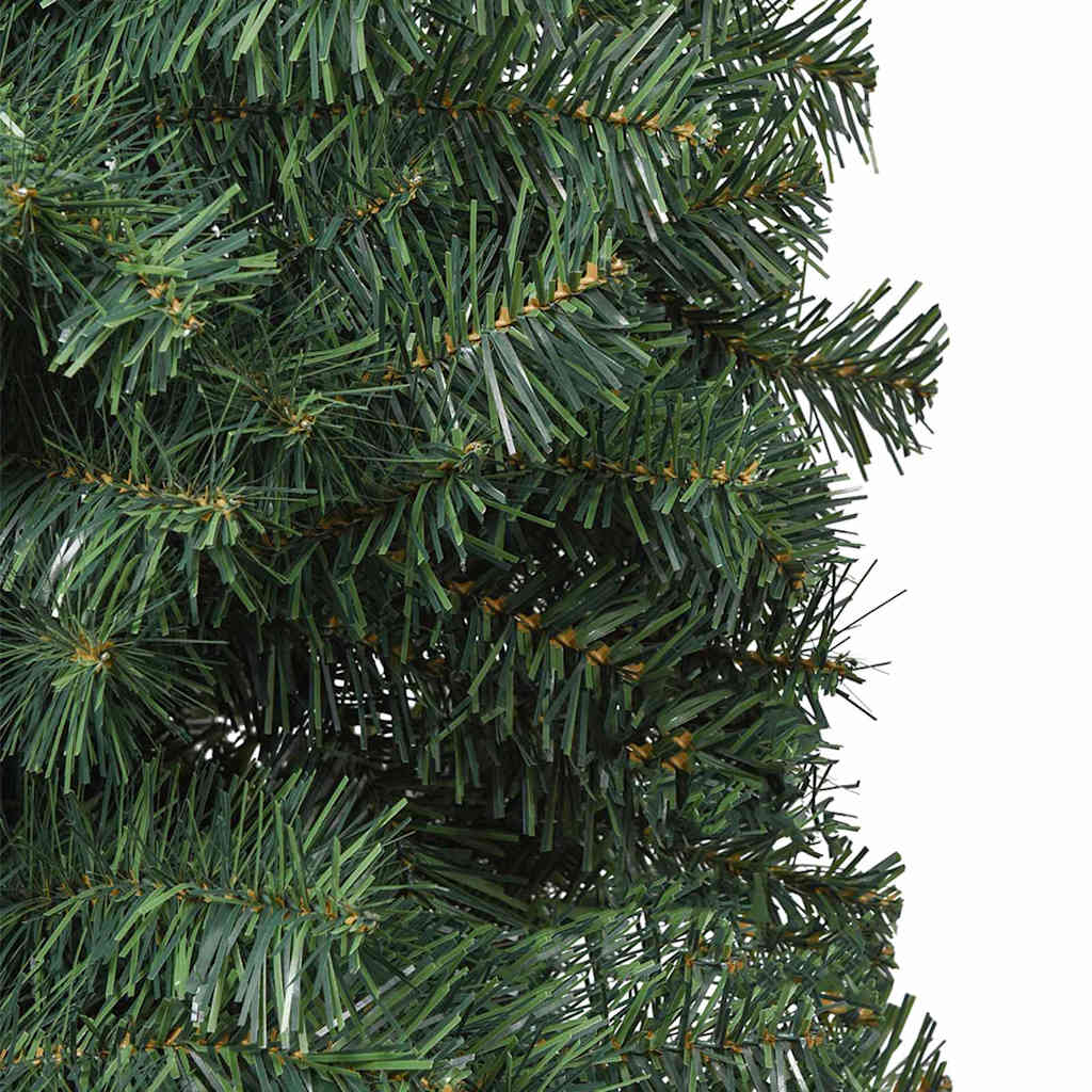 Kunstigt juletræ med stativ Grøn 270 cm PVC og Stål og Plastik