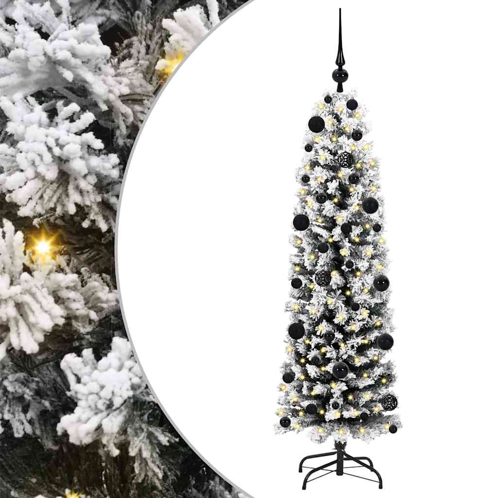 Kunstigt juletræ med stativ Grøn 150 cm PVC og Stål og Plastik