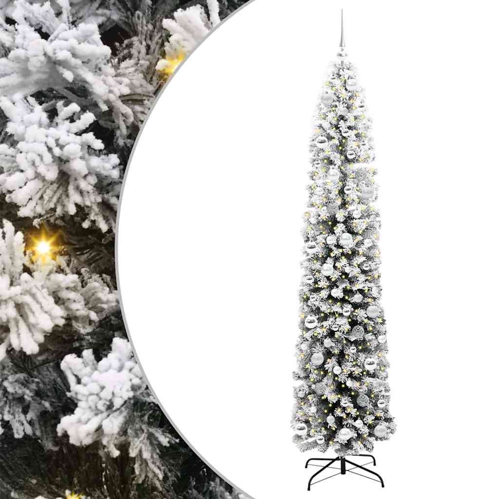 Kunstigt juletræ med stativ Grøn 210 cm PVC og Stål og Plastik