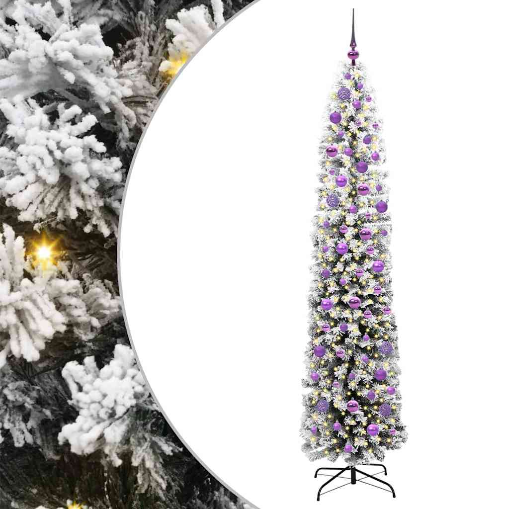 Kunstigt juletræ med stativ Grøn 210 cm PVC og Stål og Plastik