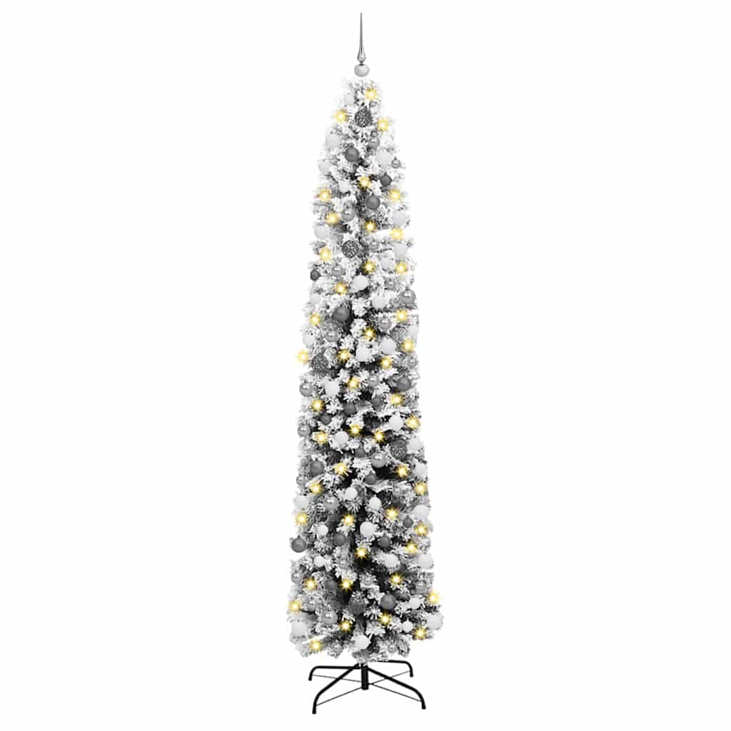Kunstigt juletræ med stativ Grøn 240 cm PVC og Stål og Plastik