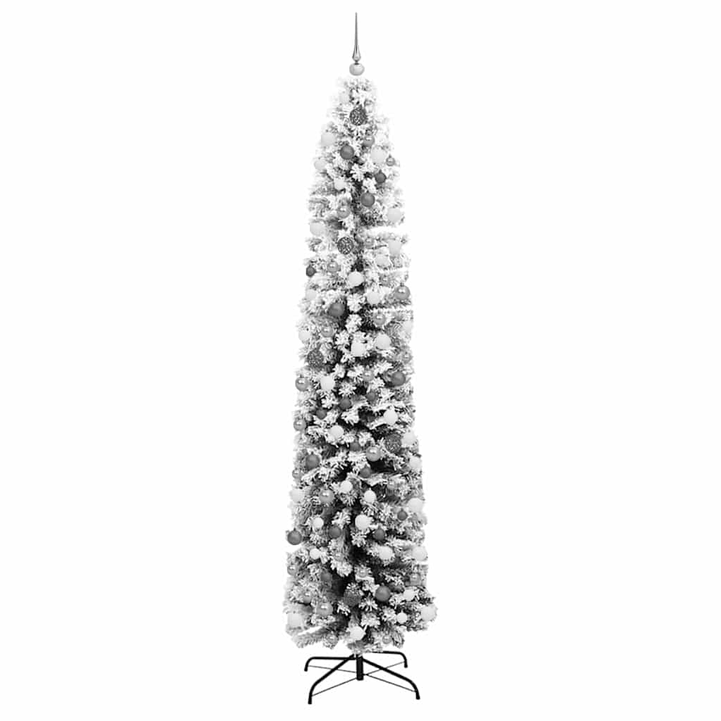 Kunstigt juletræ med stativ Grøn 240 cm PVC og Stål og Plastik