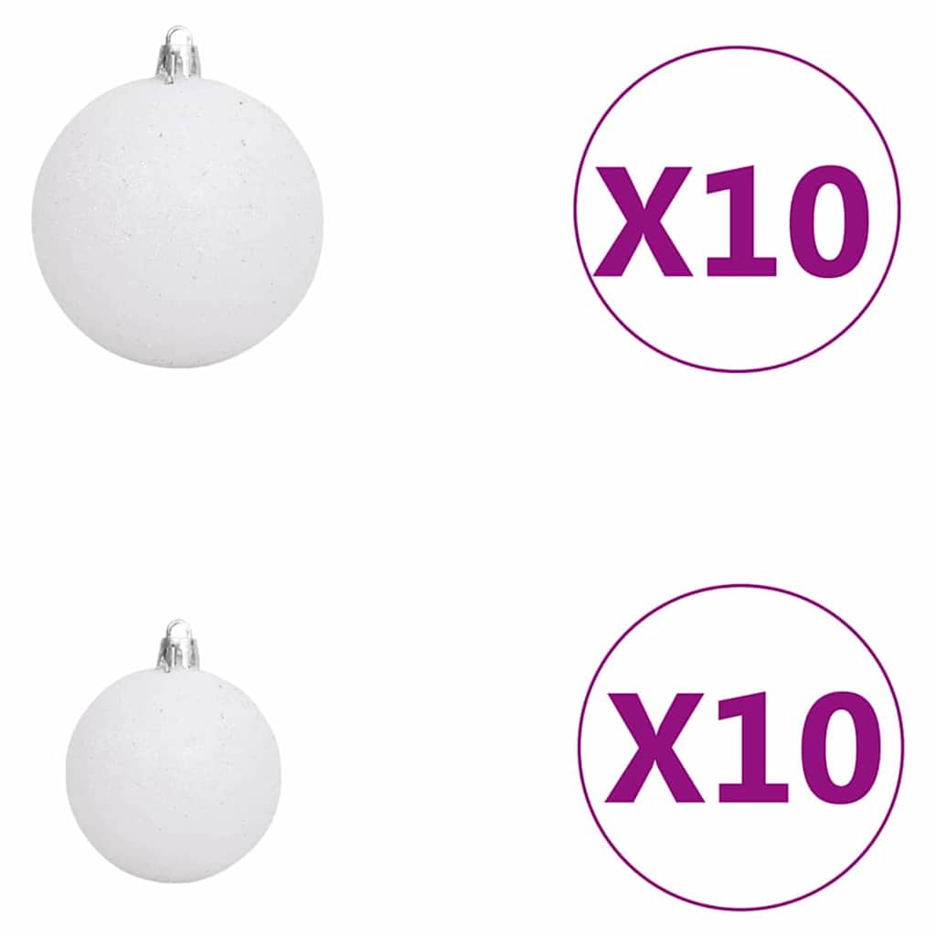 Kunstigt juletræ med stativ Grøn 240 cm PVC og Stål og Plastik