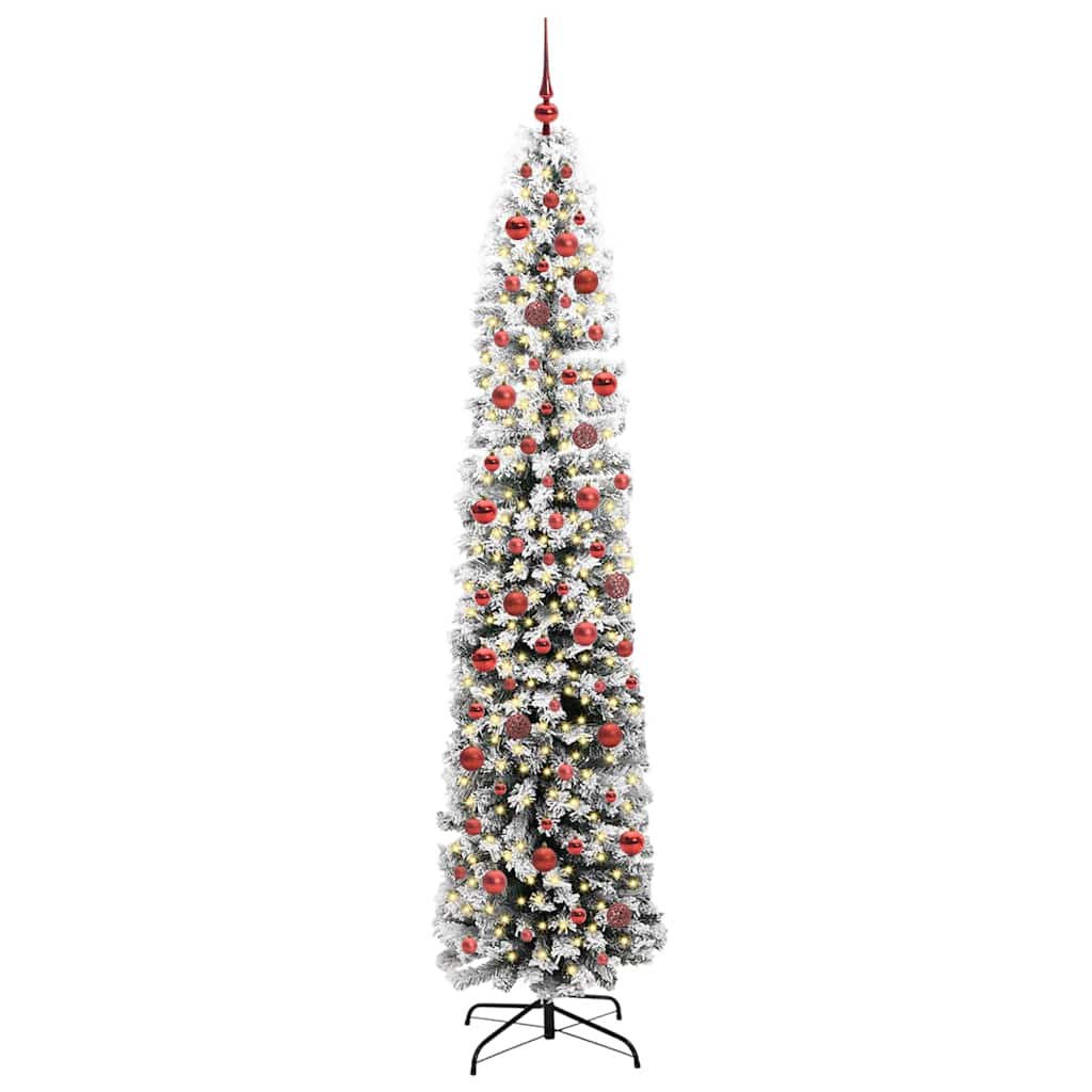 Kunstigt juletræ med stativ Grøn 240 cm PVC og Stål og Plastik
