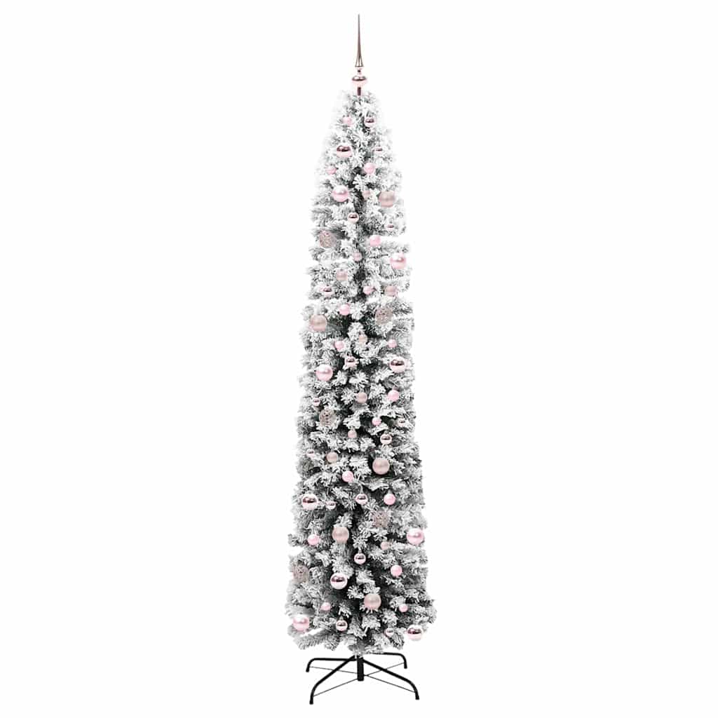 Kunstigt juletræ med stativ Grøn 240 cm PVC og Stål og Plastik