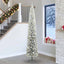 Kunstigt juletræ med stativ Grøn 270 cm PVC og Stål og Plastik