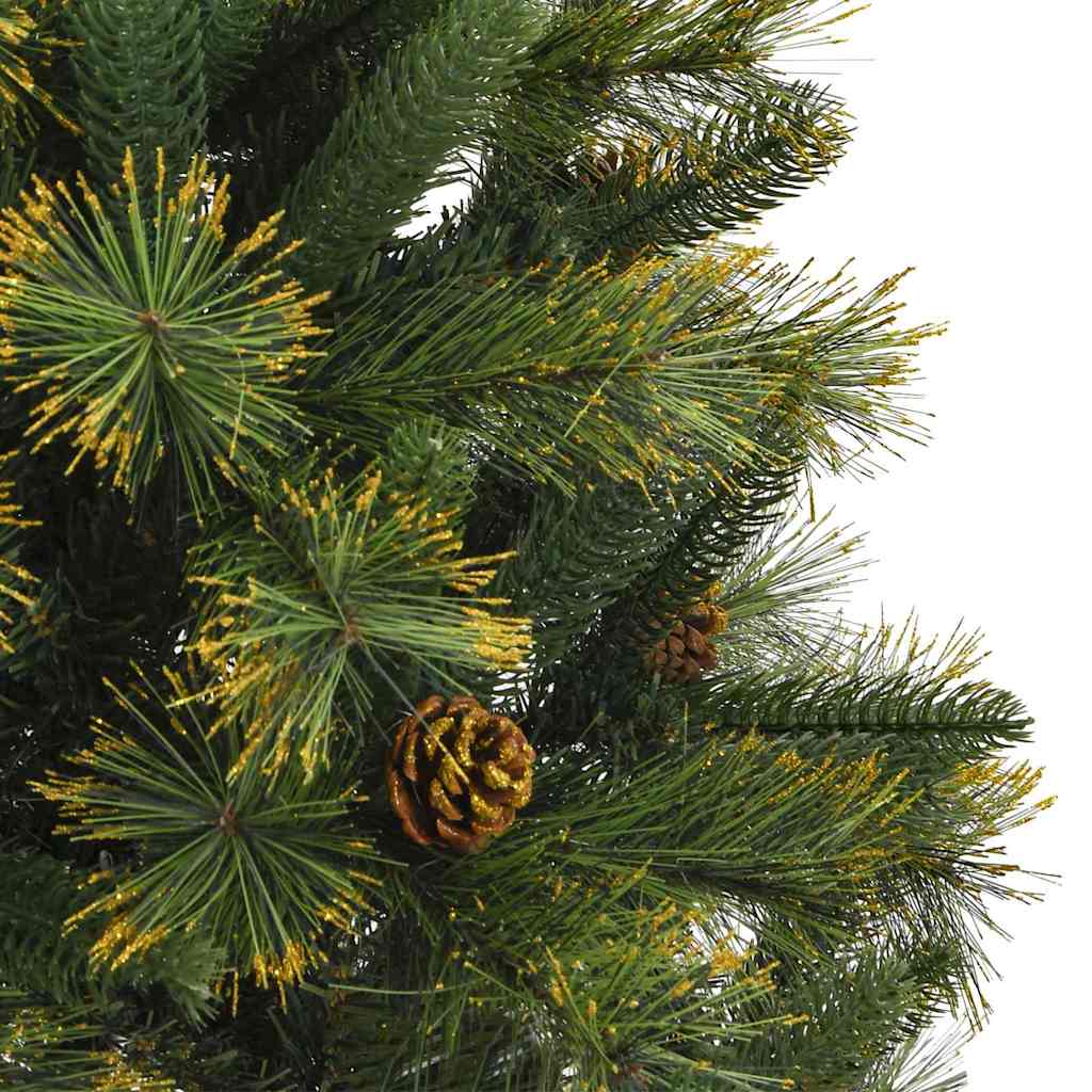 Kunstig Hængslet Juletræ med Kogler Grøn 150 cm
