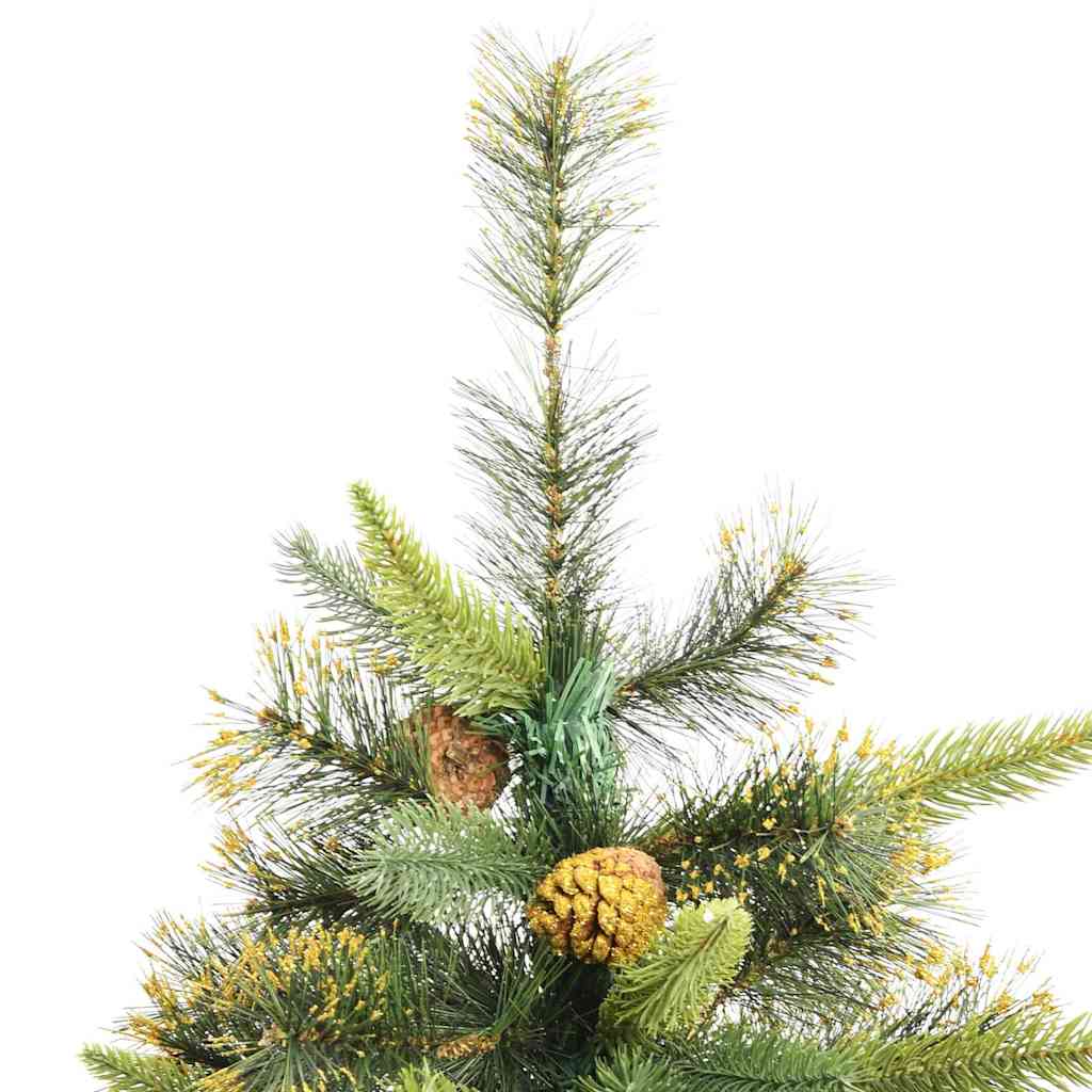 Kunstig Hængslet Juletræ med Kogler Grøn 240 cm