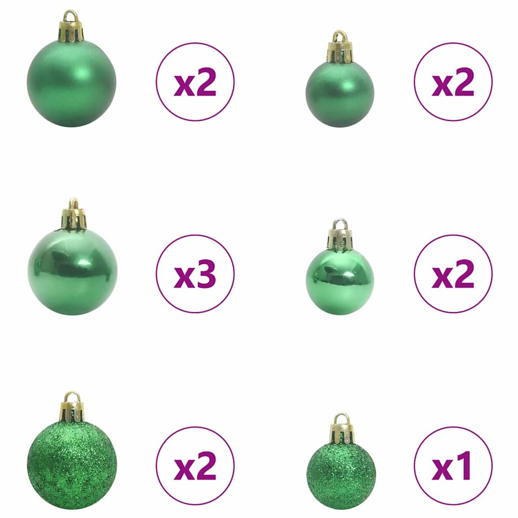 Kunstigt juletræ med LED -strimmellys Grøn 150 cm PVC og metal