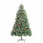 Kunstigt juletræ med LED -strimmellys Grøn 240 cm PVC og metal
