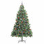 Kunstigt juletræ med LED -strimmellys Grøn 240 cm PVC og metal
