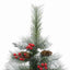 Kunstigt juletræ Grøn og hvid 120 cm PVC og metal og plast