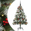 Kunstigt juletræ Grøn og hvid 150 cm PVC og metal og plast