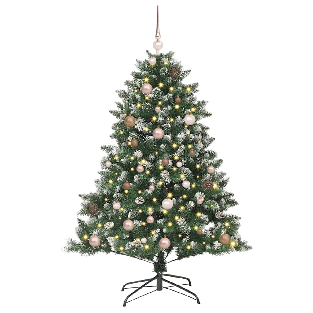 Kunstigt juletræ med stativ Grøn 150 cm PVC og plastik og stål
