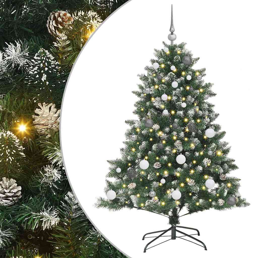 Kunstigt juletræ med stativ Grøn 150 cm PVC og plastik og stål
