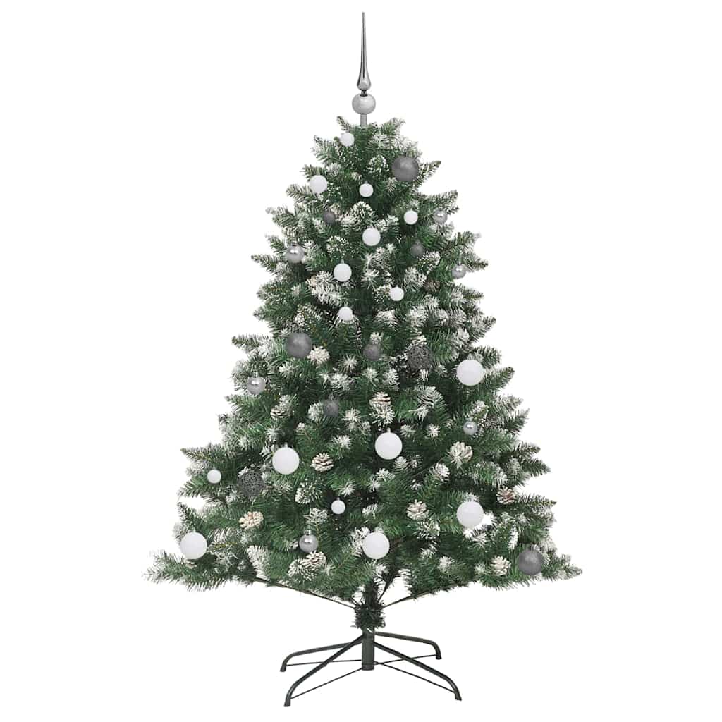 Kunstigt juletræ med stativ Grøn 150 cm PVC og plastik og stål