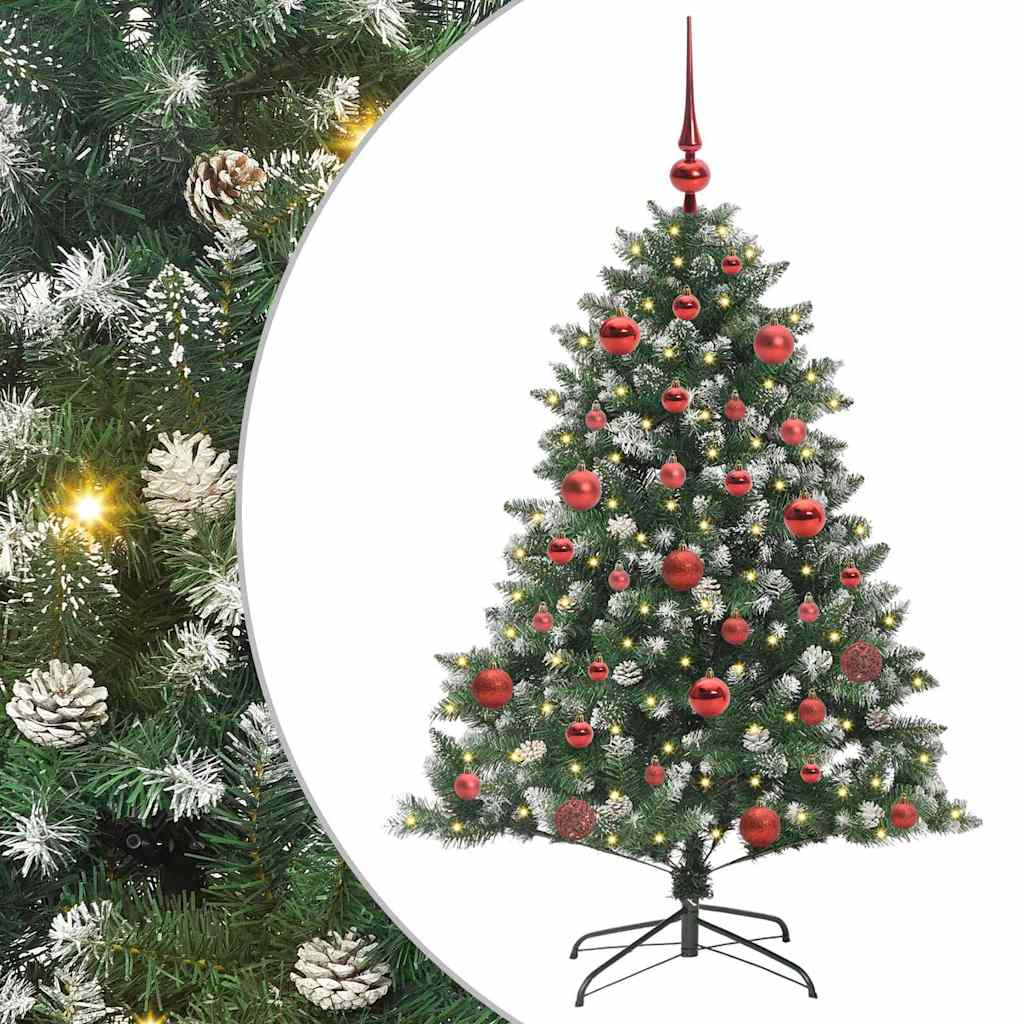 Kunstigt juletræ med stativ Grøn 150 cm PVC og plastik og stål