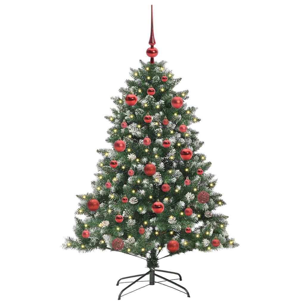 Kunstigt juletræ med stativ Grøn 150 cm PVC og plastik og stål