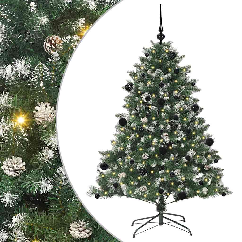 Kunstigt juletræ med stativ Grøn 150 cm PVC og plastik og stål