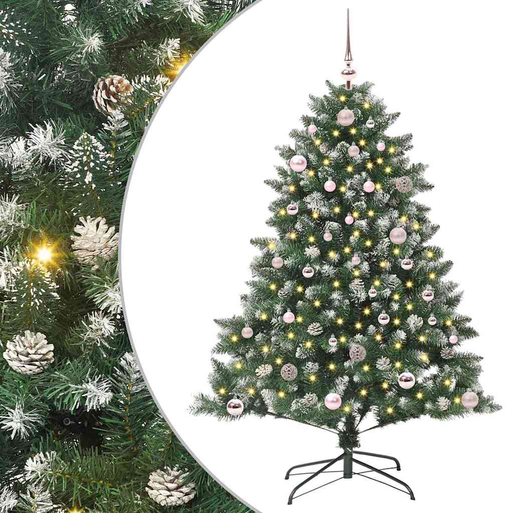 Kunstigt juletræ med stativ Grøn 150 cm PVC og plastik og stål
