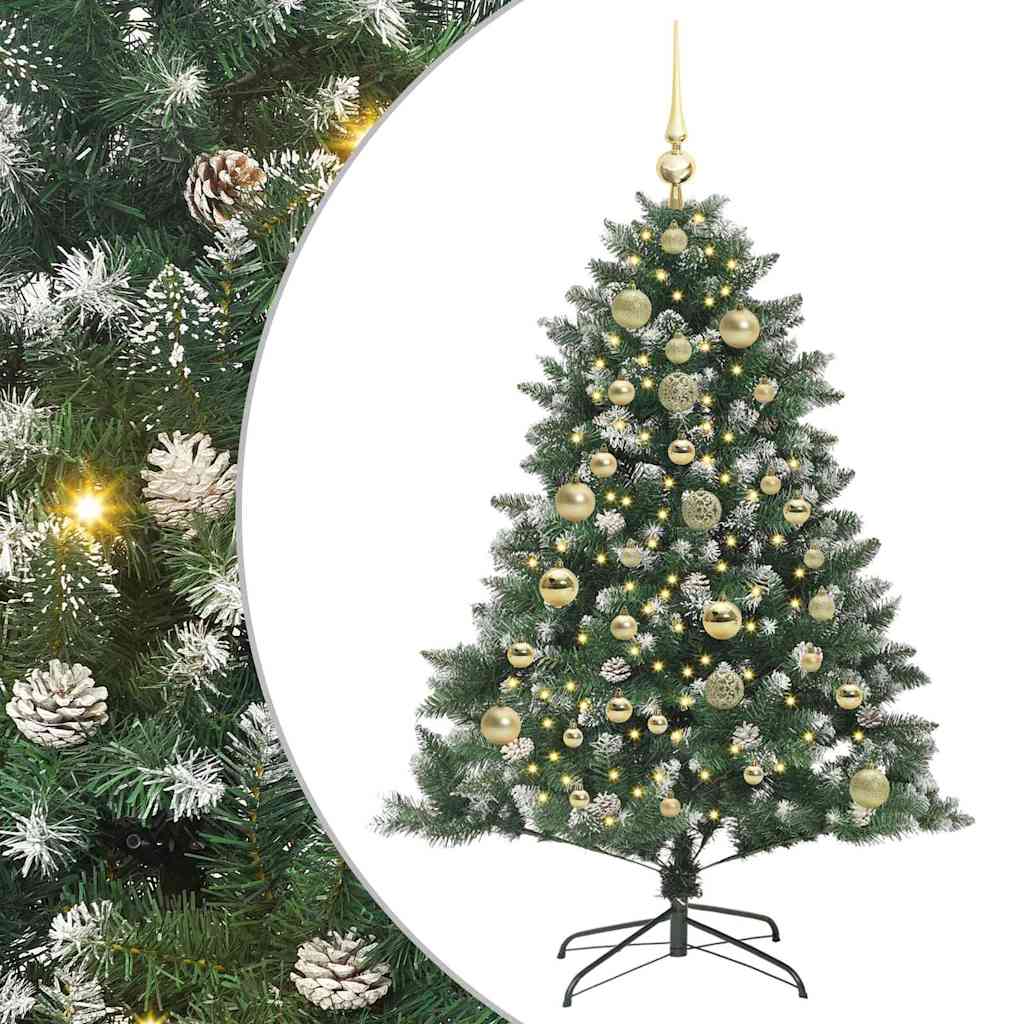 Kunstigt juletræ med stativ Grøn 150 cm PVC og plastik og stål