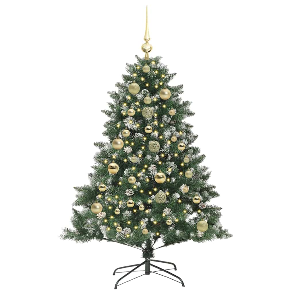 Kunstigt juletræ med stativ Grøn 150 cm PVC og plastik og stål