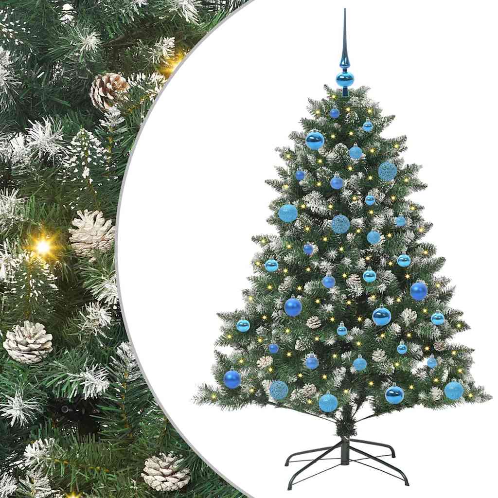 Kunstigt juletræ med stativ Grøn 150 cm PVC og plastik og stål