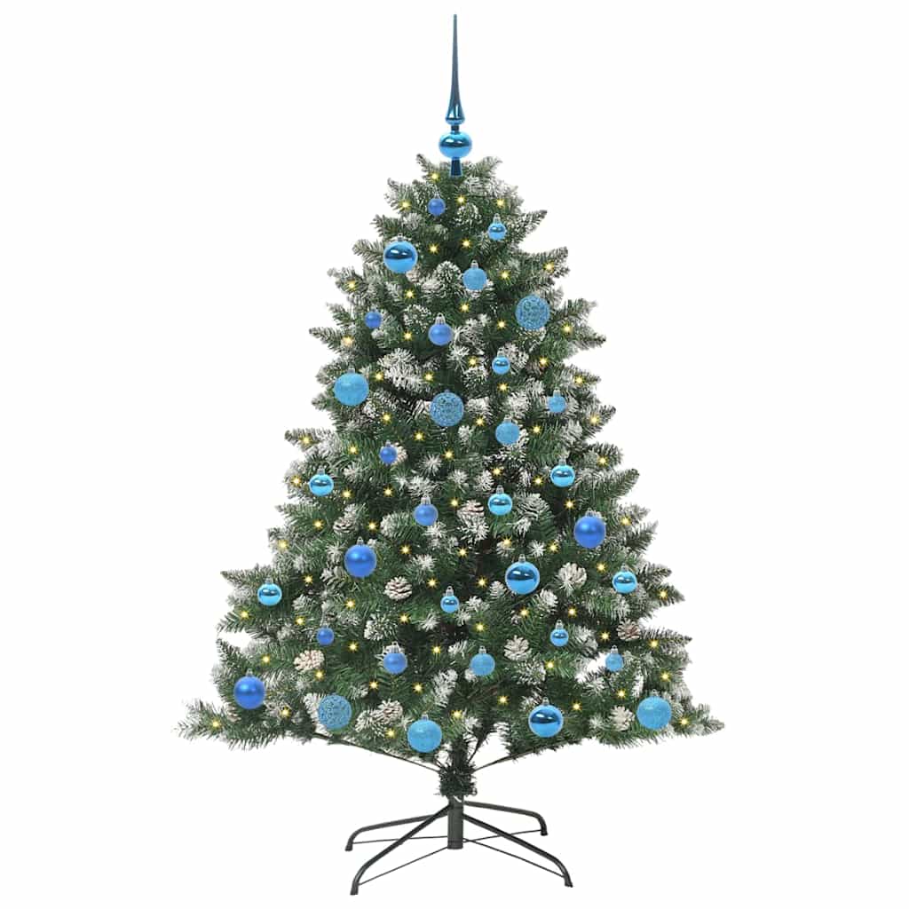 Kunstigt juletræ med stativ Grøn 150 cm PVC og plastik og stål