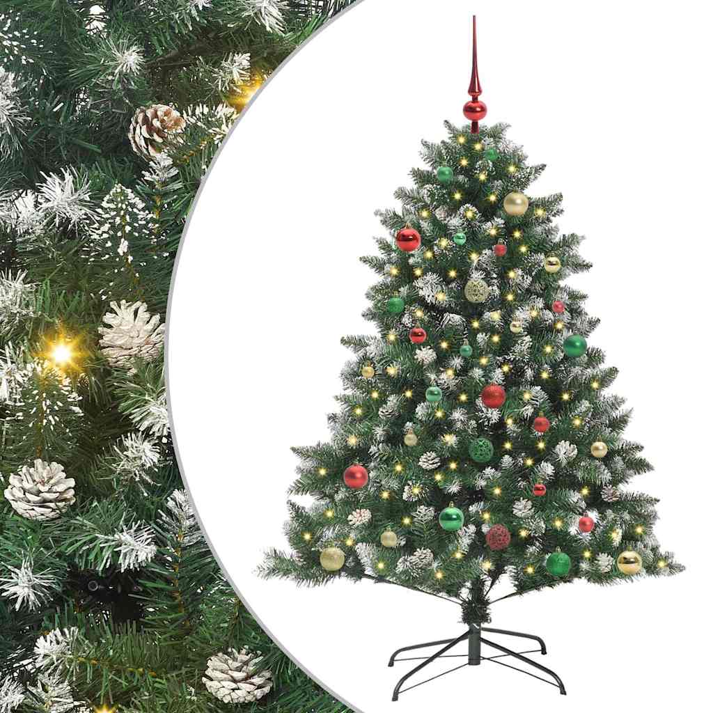 Kunstigt juletræ med stativ Grøn 150 cm PVC og plastik og stål