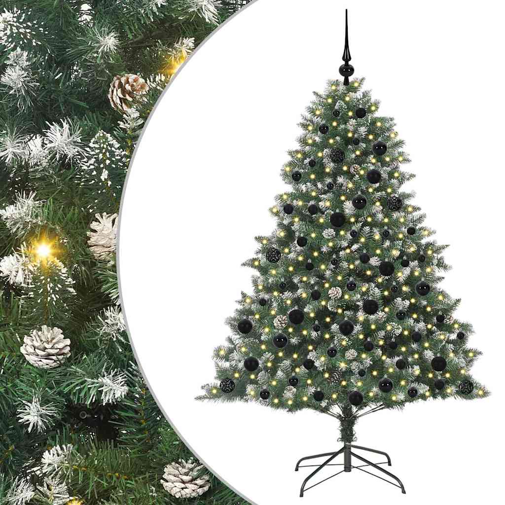 Kunstigt juletræ med stativ Grøn 180 cm PVC og plastik og stål