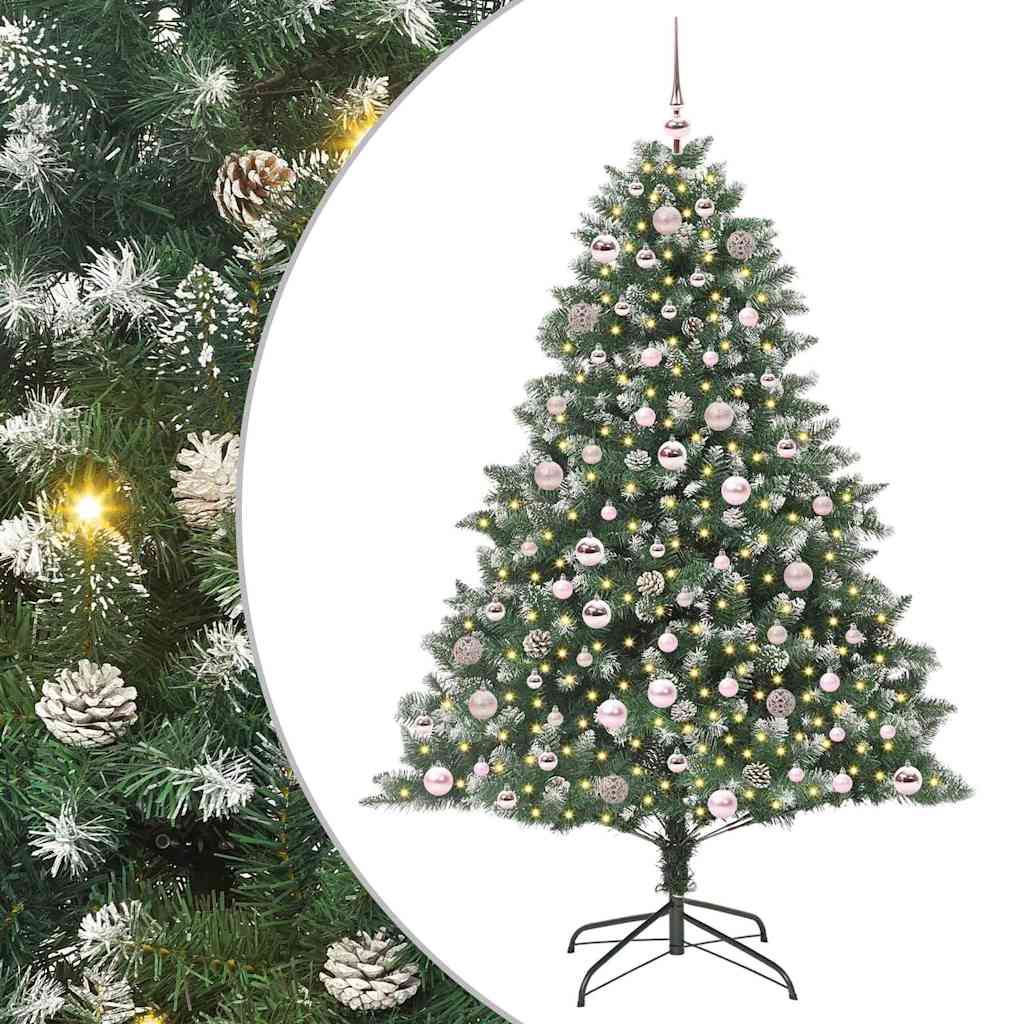 Kunstigt juletræ med stativ Grøn 180 cm PVC og plastik og stål