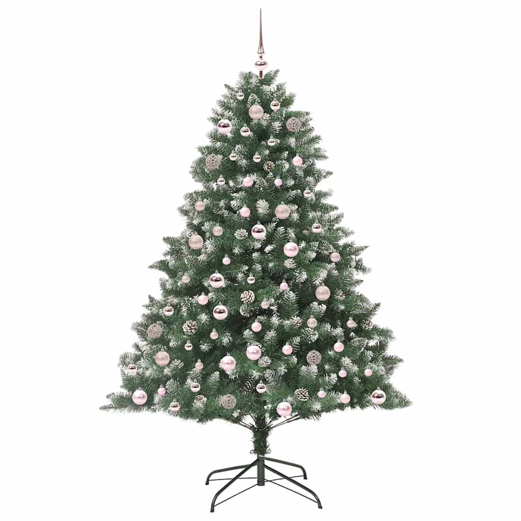 Kunstigt juletræ med stativ Grøn 180 cm PVC og plastik og stål