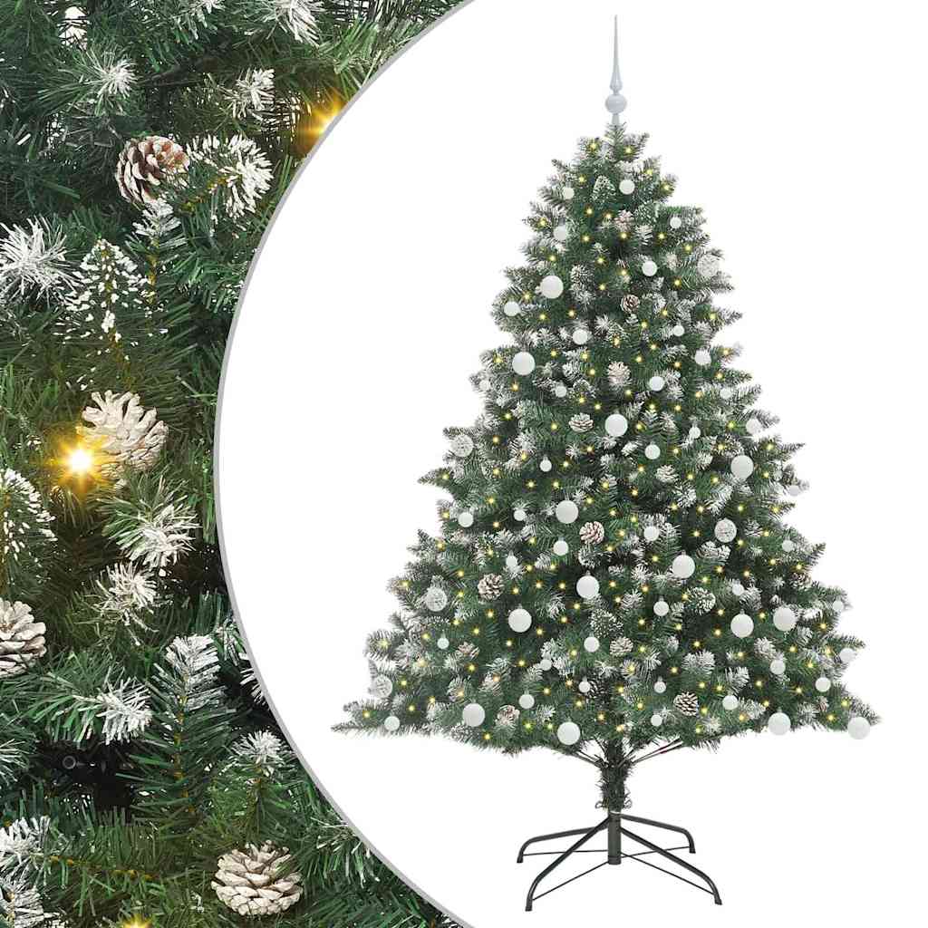 Kunstigt juletræ med stativ Grøn 180 cm PVC og plastik og stål