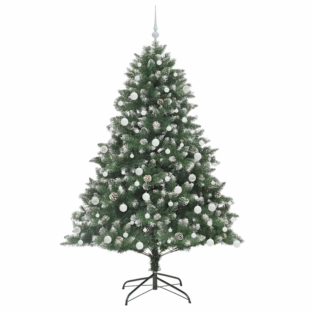Kunstigt juletræ med stativ Grøn 180 cm PVC og plastik og stål