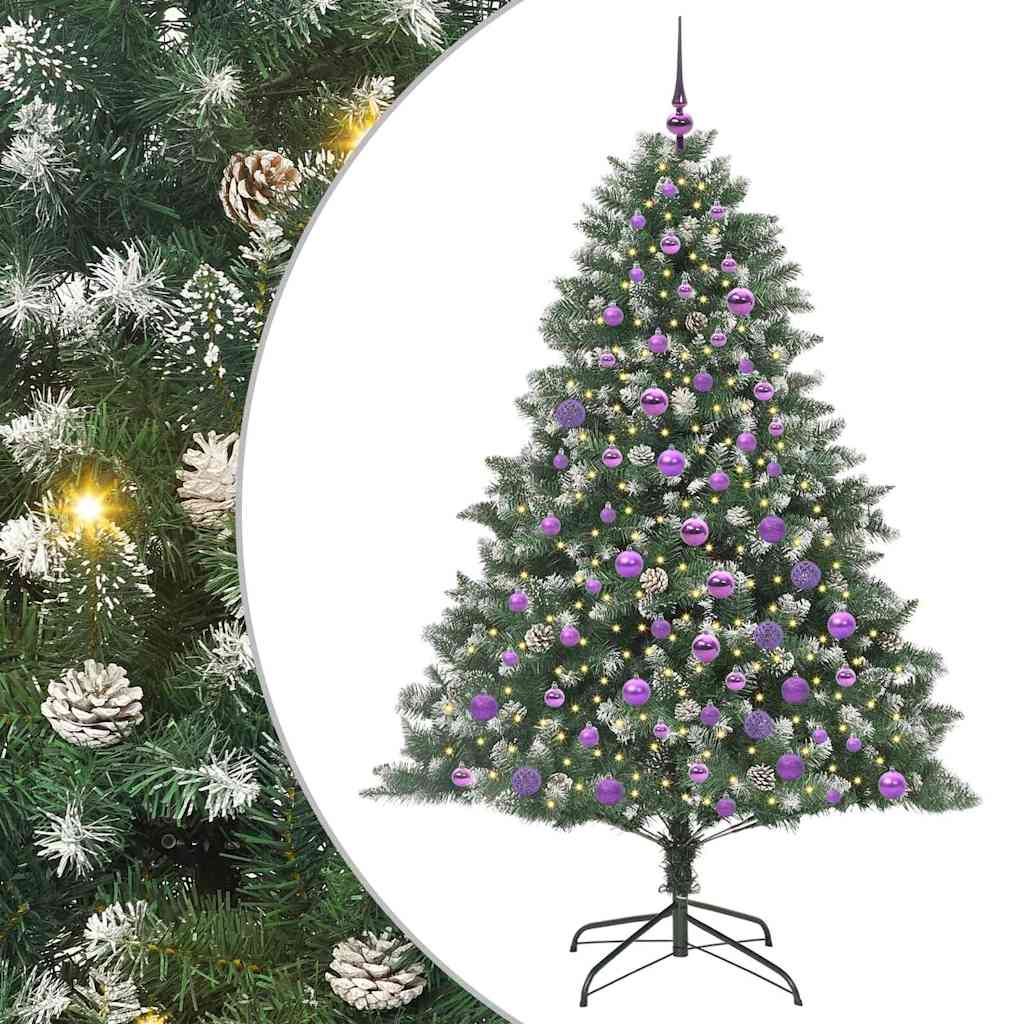 Kunstigt juletræ med stativ Grøn 180 cm PVC og plastik og stål