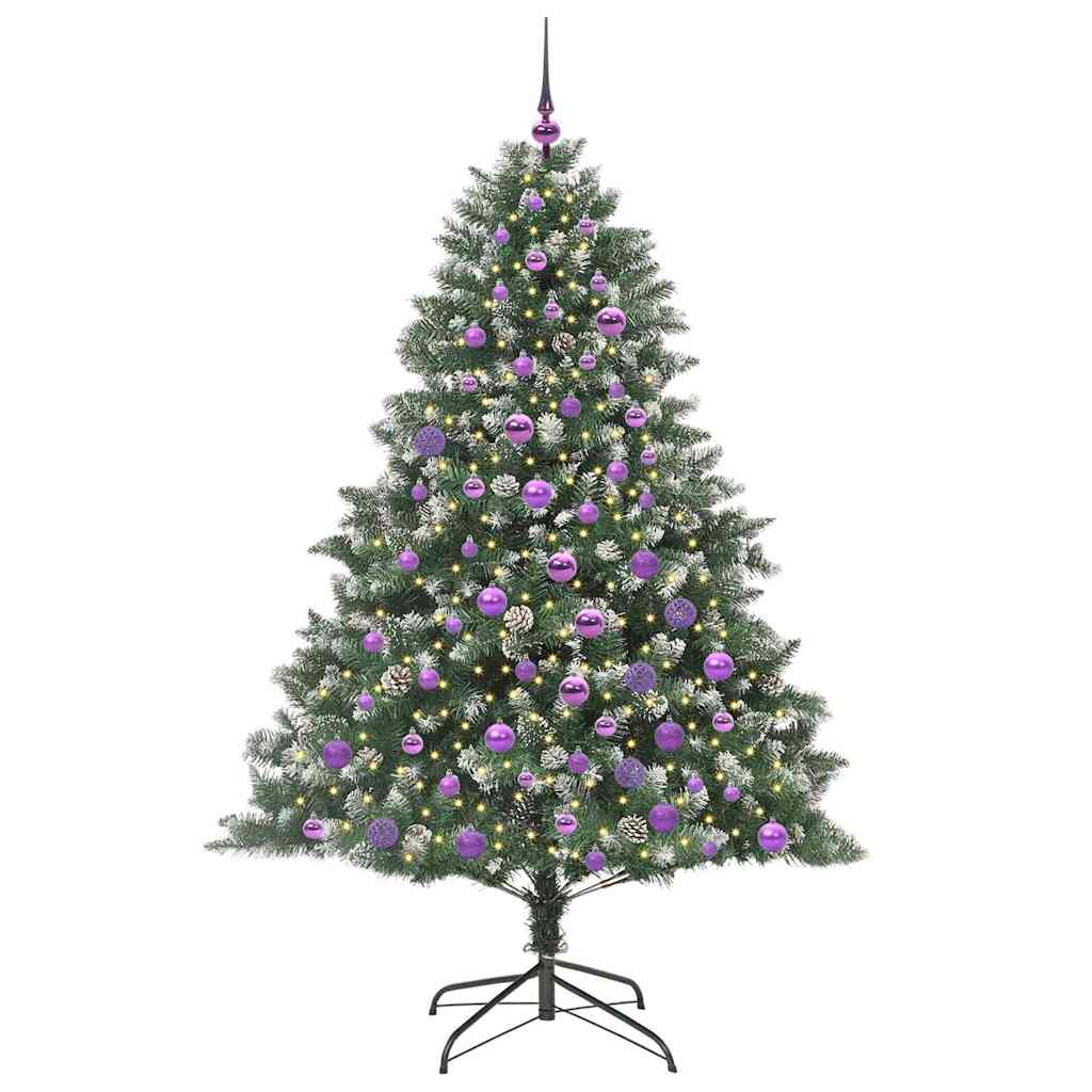 Kunstigt juletræ med stativ Grøn 180 cm PVC og plastik og stål