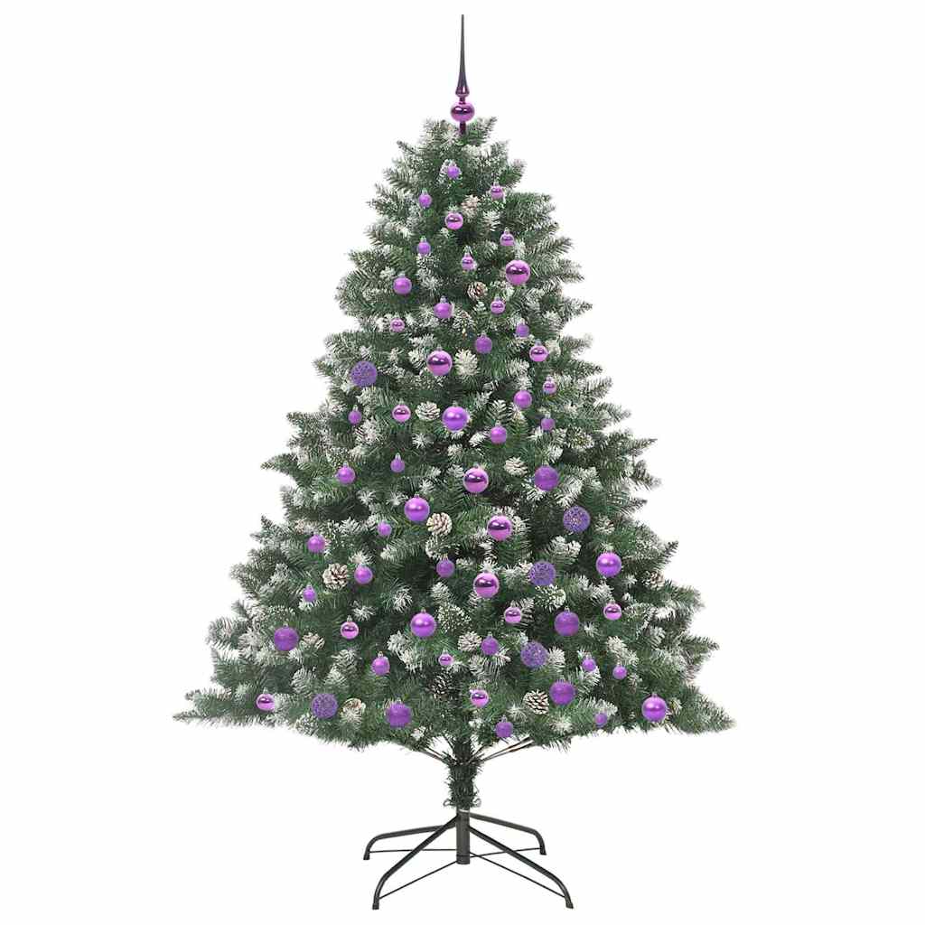 Kunstigt juletræ med stativ Grøn 180 cm PVC og plastik og stål