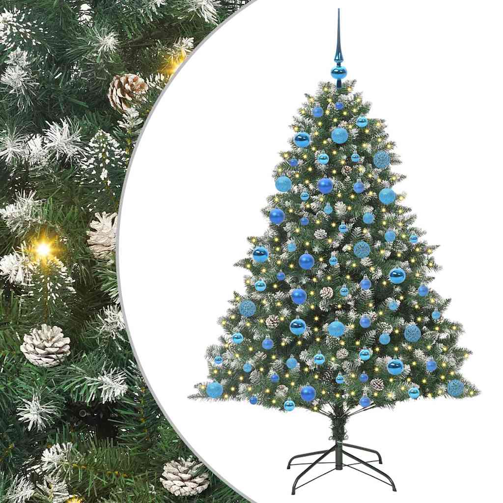 Kunstigt juletræ med stativ Grøn 180 cm PVC og plastik og stål
