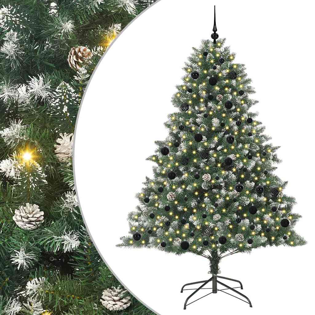 Kunstigt juletræ med stativ Grøn 210 cm PVC og plastik og stål