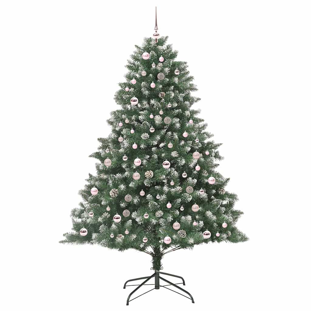 Kunstigt juletræ med stativ Grøn 210 cm PVC og plastik og stål