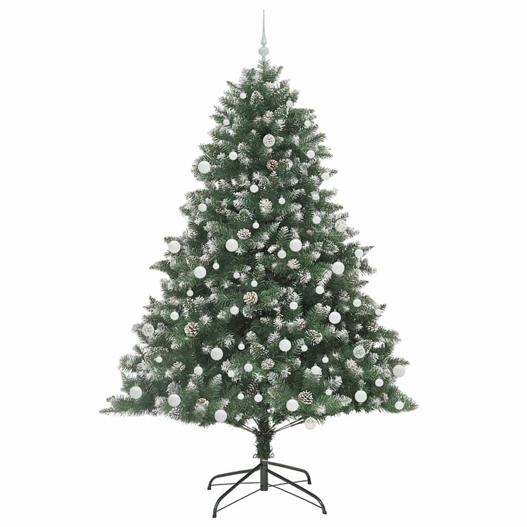 Kunstigt juletræ med stativ Grøn 210 cm PVC og plastik og stål