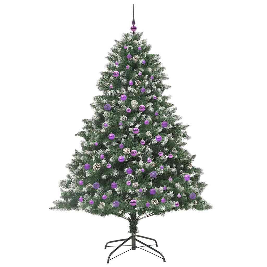 Kunstigt juletræ med stativ Grøn 210 cm PVC og plastik og stål
