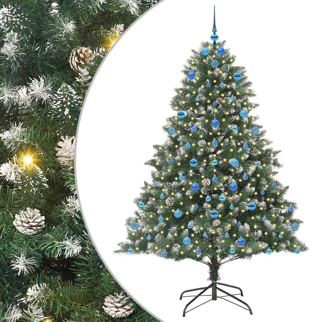 Kunstigt juletræ med stativ Grøn 210 cm PVC og plastik og stål