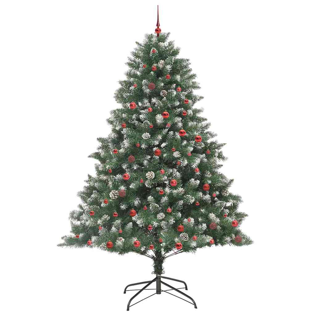 Kunstigt juletræ med stativ Grøn 240 cm PVC og plastik og stål