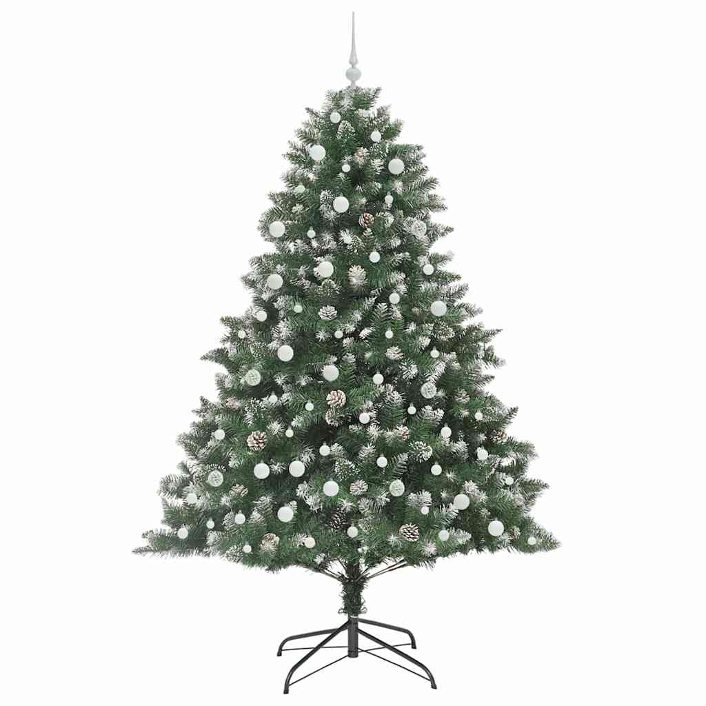 Kunstigt juletræ med stativ Grøn 240 cm PVC og plastik og stål